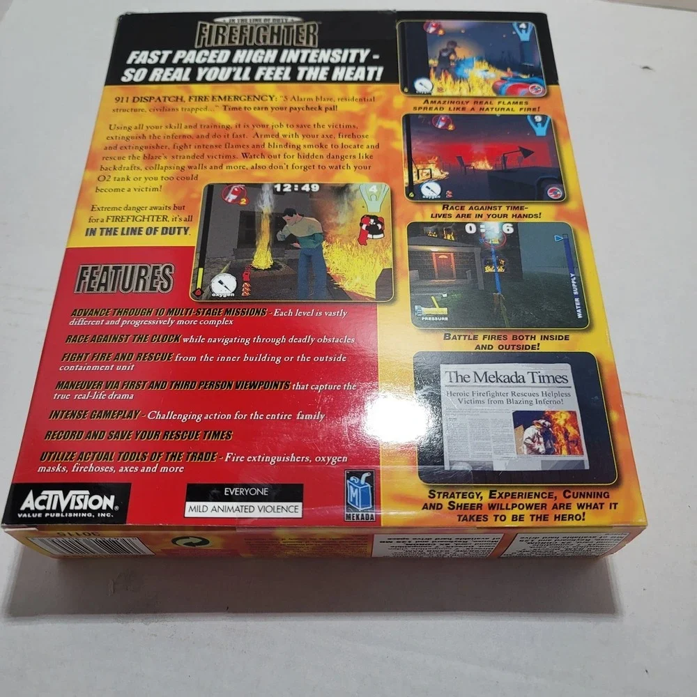 Activision Firefighter In the Line of Duty game for PC